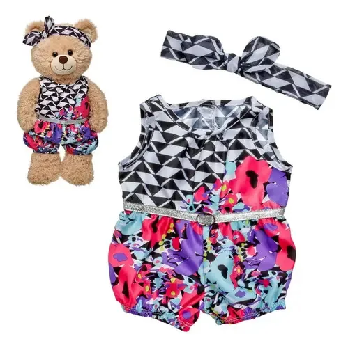 Macacão floral multicolorido Honey Girls Build-a-Bear Color