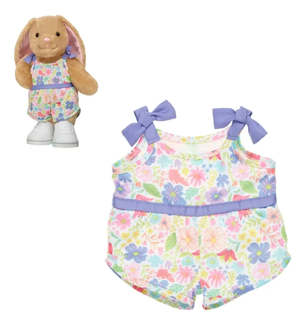 Macacão florido Build-a-Bear