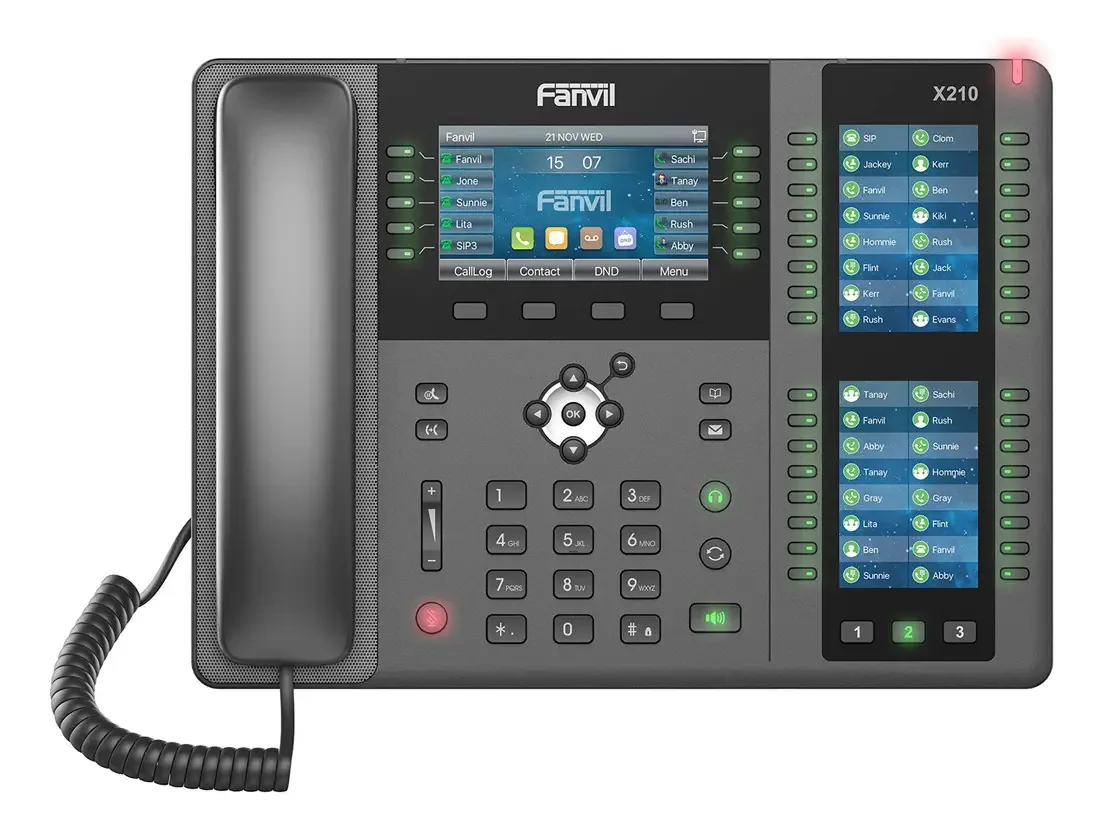 Telefone VoIP Fanvil X210 Ethernet Gigabit.