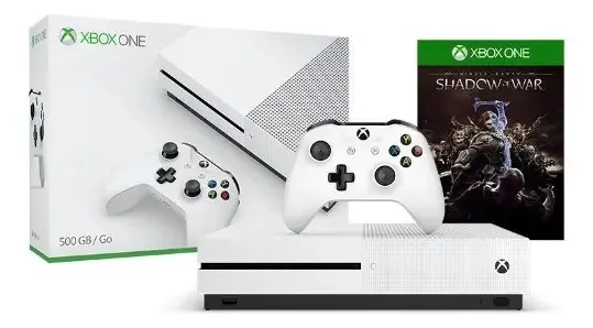 Console Xbox One S 500gb Bundle Jogo Shadow Of War