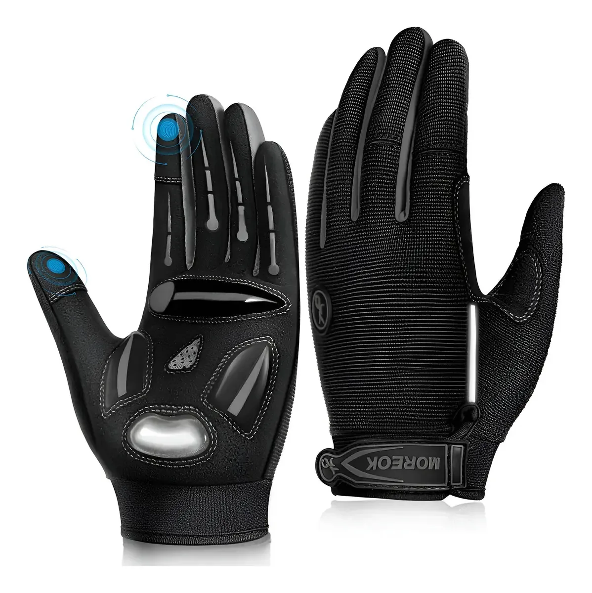 Luvas de ciclismo respiráveis com dedos inteiros