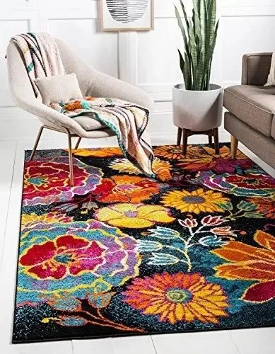 Coleção Unique Loom Coleção Modern Floral Area Ne