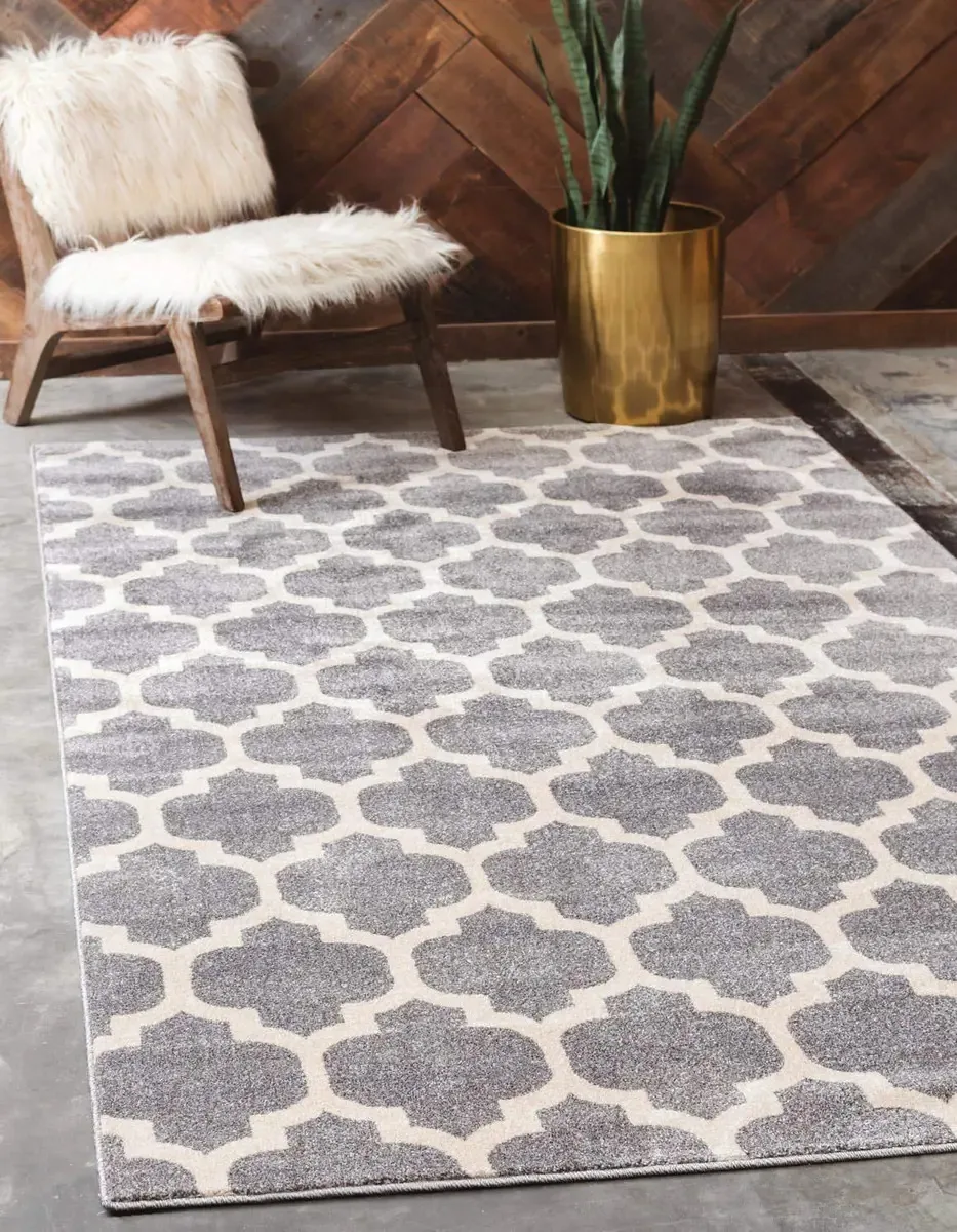 Coleção exclusiva de teares Loom Trellis em estilo marroquino. Cor: Preto