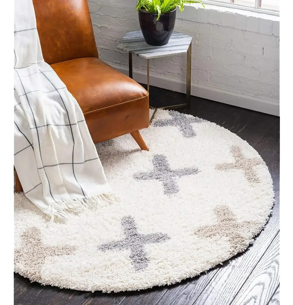 Coleção Hygge Shag Loom moderna inspirada em M