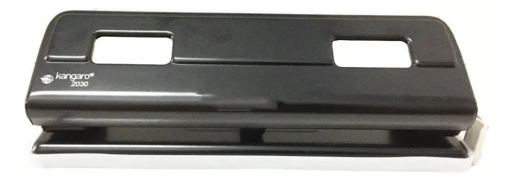 Máquina de perfuração de três perfurações Kangaro, cor 2030, forma de perfuração de círculo preto