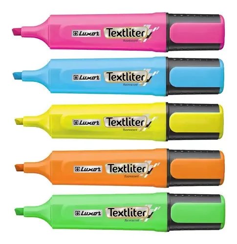 Marcadores fluorescentes de ponta chanfrada Luxor Textliter X5