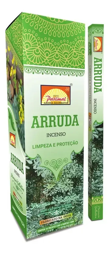Incenso Vareta de Arruda Para Limpeza e Proteção - Caixa com 25 Embalagens