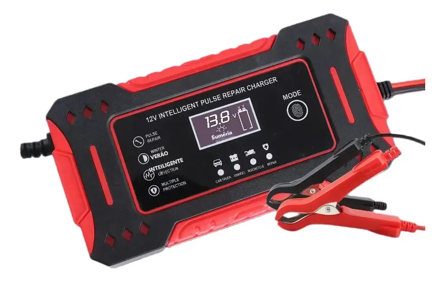 Carregador Portátil SZR Bateria Automotiva Chupeta 12V 6A