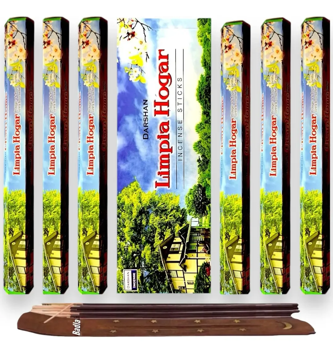 Incenso Darshan Mayoreo 120 palitos com porta-incenso e fragrância Aroma Clean Home