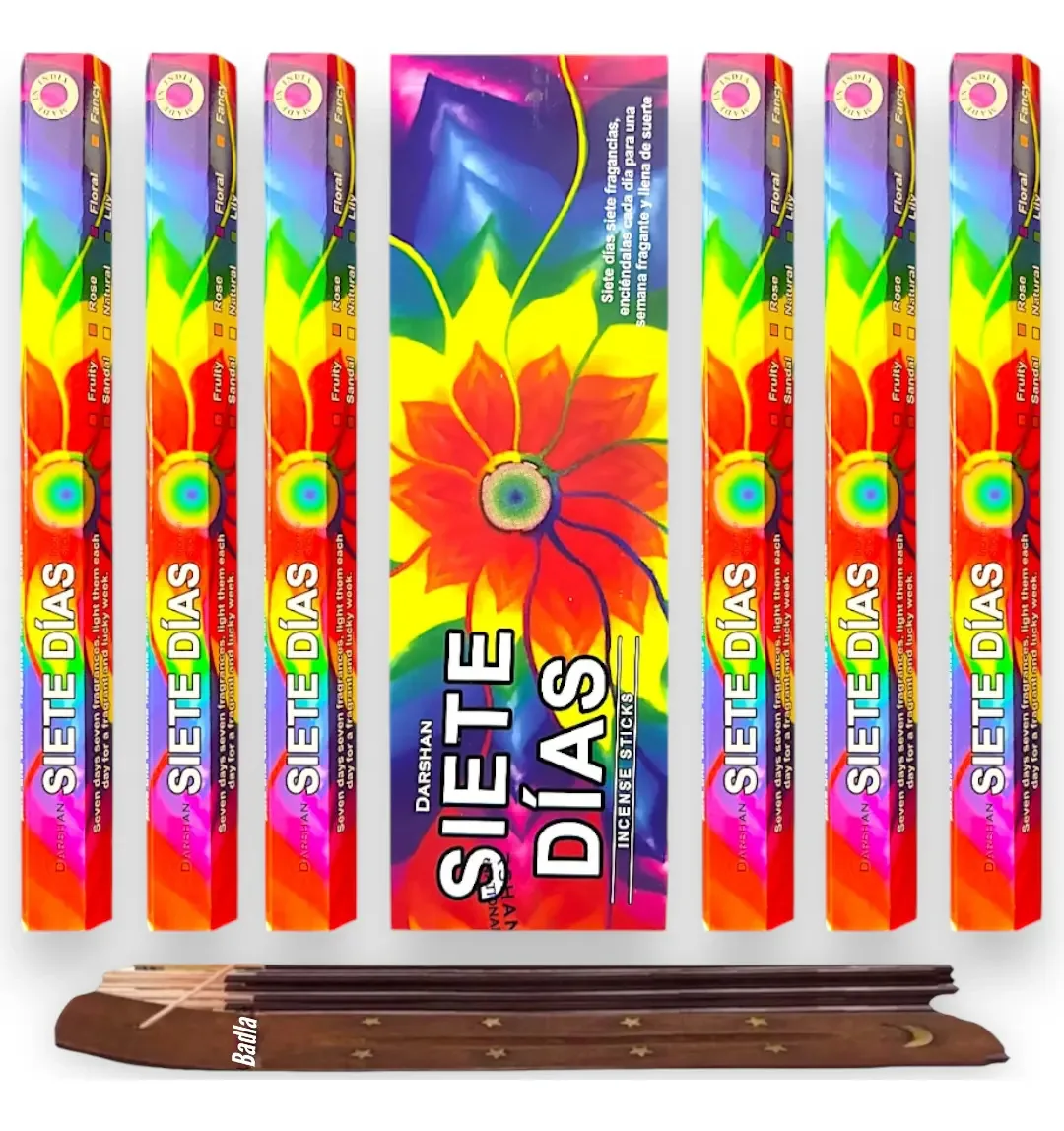 Incenso Darshan Mayoreo 120 palitos com porta-incenso, mais fragrância aromática, 7 dias