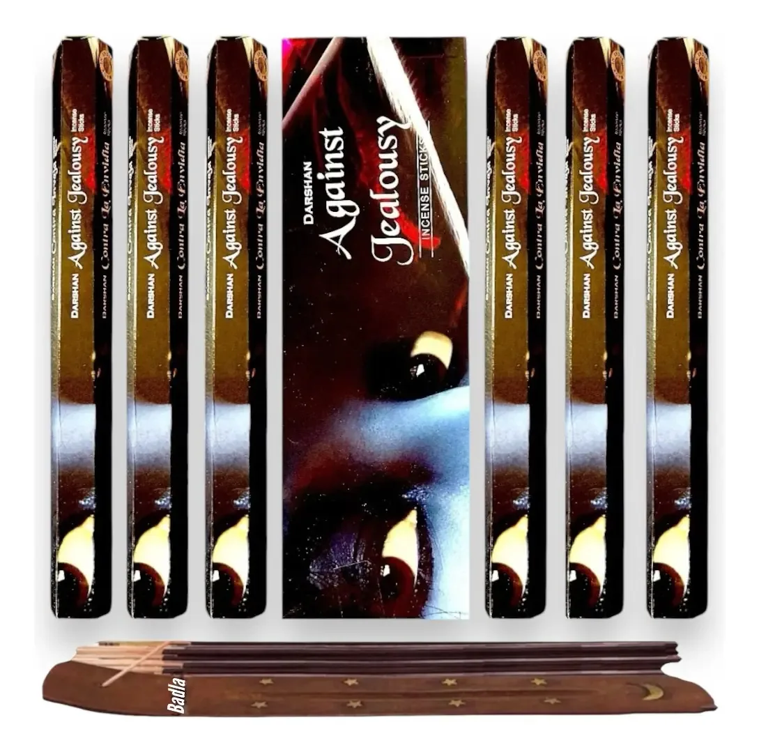 Incenso Darshan Mayoreo 120 palitos com porta-incenso e fragrância aromática contra a inveja