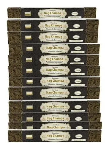 Kit Incensos Nag Champa Black 12 Cx 15g Importados Darshan