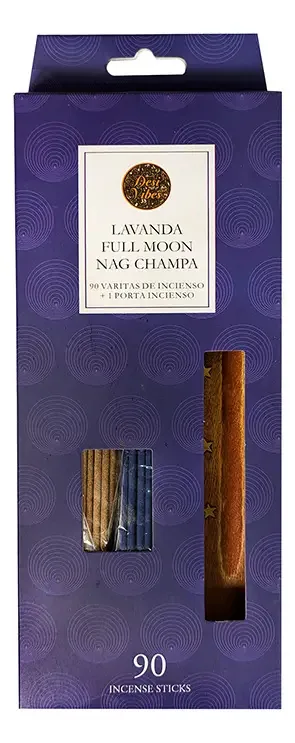 Conjunto de incenso+porta-incenso 90 palitos Nag Champa Lavender