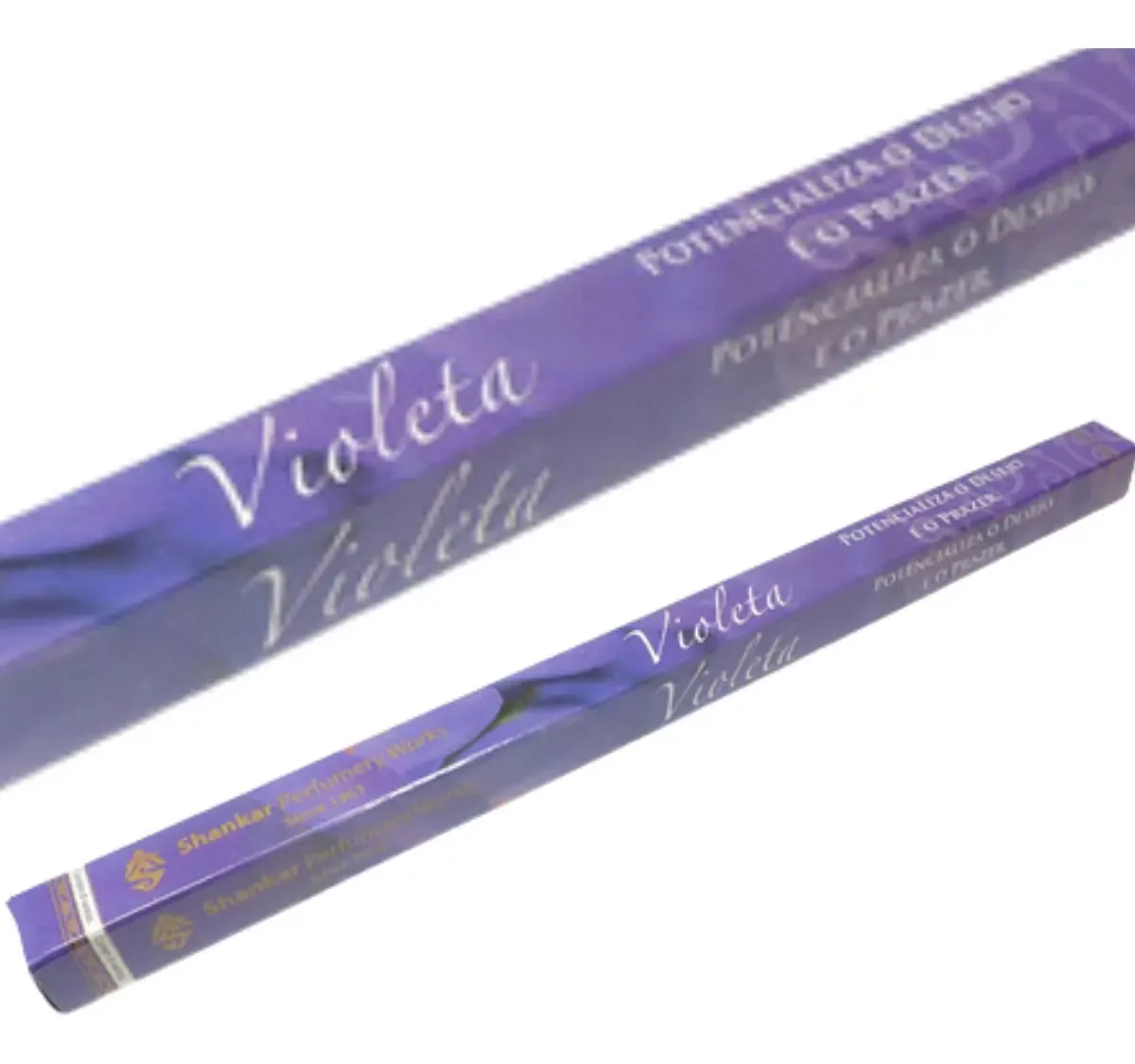 Incensos Indiano Shankar Linha Ouro Carvão Cx1 - Varetas 8 Fragrância Violeta