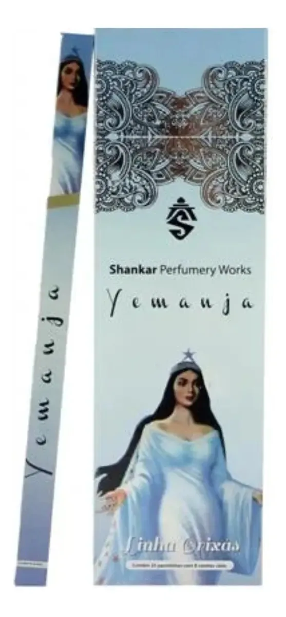 Incensos Indiano Shankar Linha Ouro Carvão Cx1 - Varetas 8 Fragrância Yemanjá
