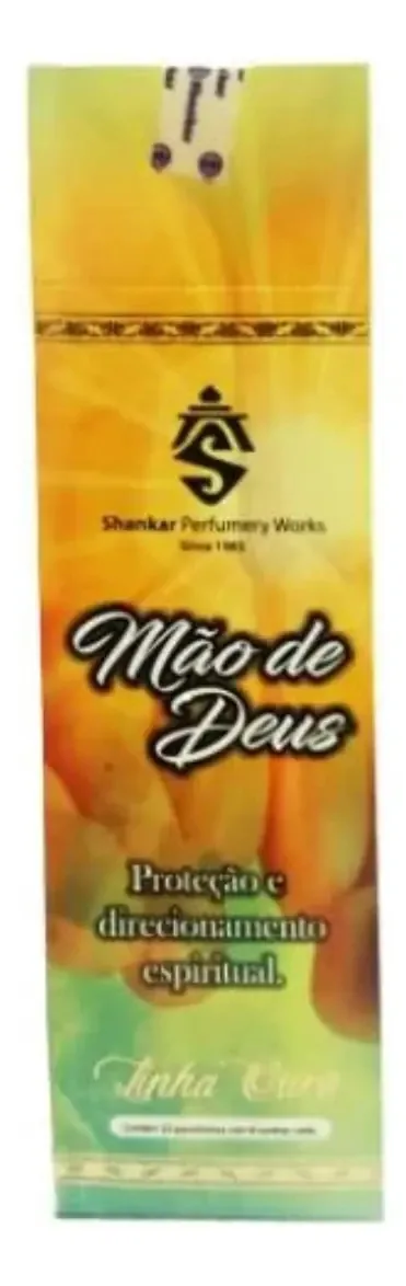 Incensos Indiano Shankar Linha Ouro Carvão Cx1 - Varetas 8 Fragrância Mão De Deus