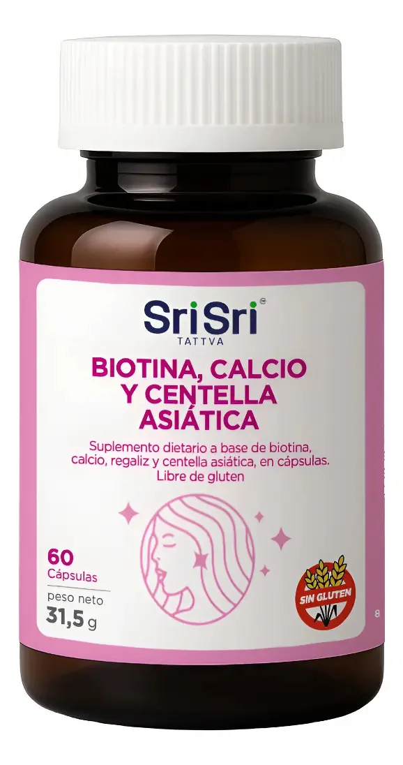 Suplemento de biotina para o cuidado do cabelo - Srisri Tattva sem sabor