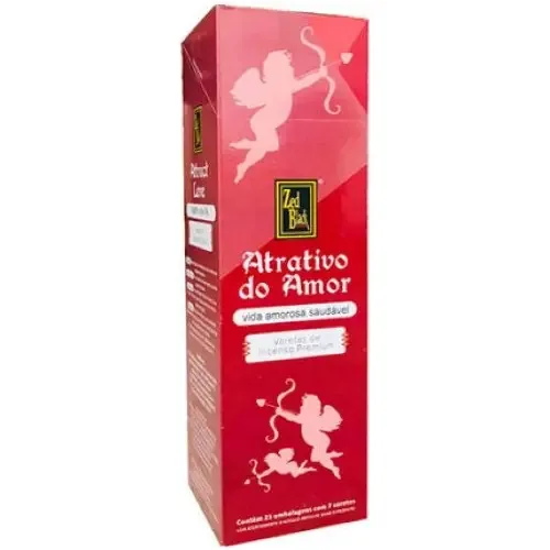 Caixa Incensos Indianos Zed Black Fragâncias Com 25un Fragrância Atrativo Do Amor