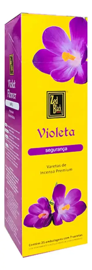 Caixa Incensos Zed Black C/ 25 Unidades - Violeta