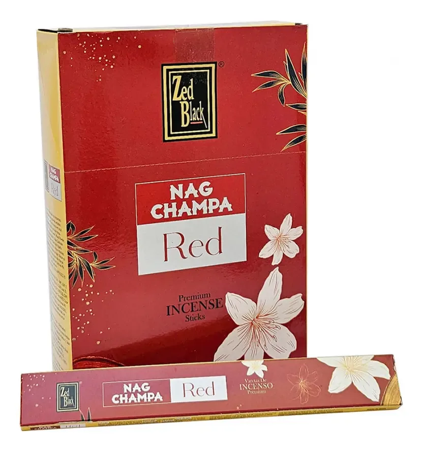 Incensos Indianos De Massala Zed Black Cx 25 Uni Div Aromas Fragrância Nag Champa Red