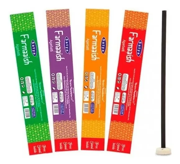 Sahumerios Dhoop Long Satya Farmaaish C/porta X 1 unidade de fragrância verde