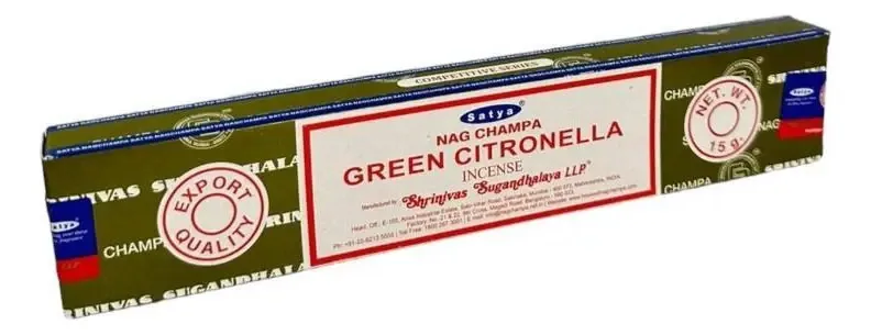 Incenso Citronela Satya Massala Para Limpeza e Harmonia