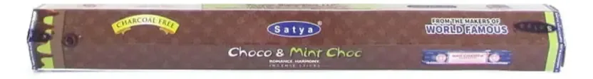 Incensos Carvão Satya Hexagonal Com 20 Varetas Fragrância Chocolate E Menta