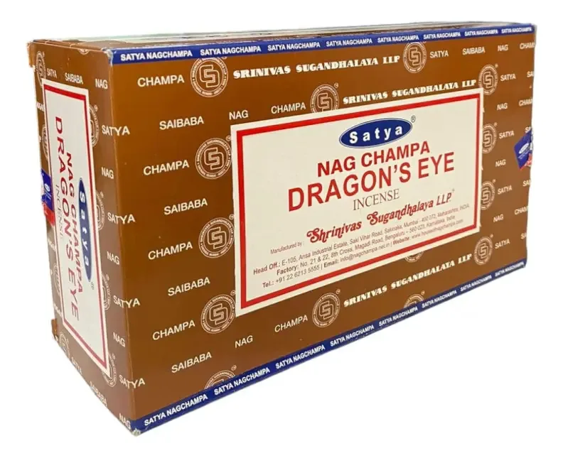 Incenso Satya Massala Dragon's Eye com 12 Caixas e Aroma Exótico