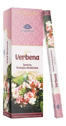 Kit de Incenso Vareta Verbena Parman, com 25 Caixas e 7 Varetas