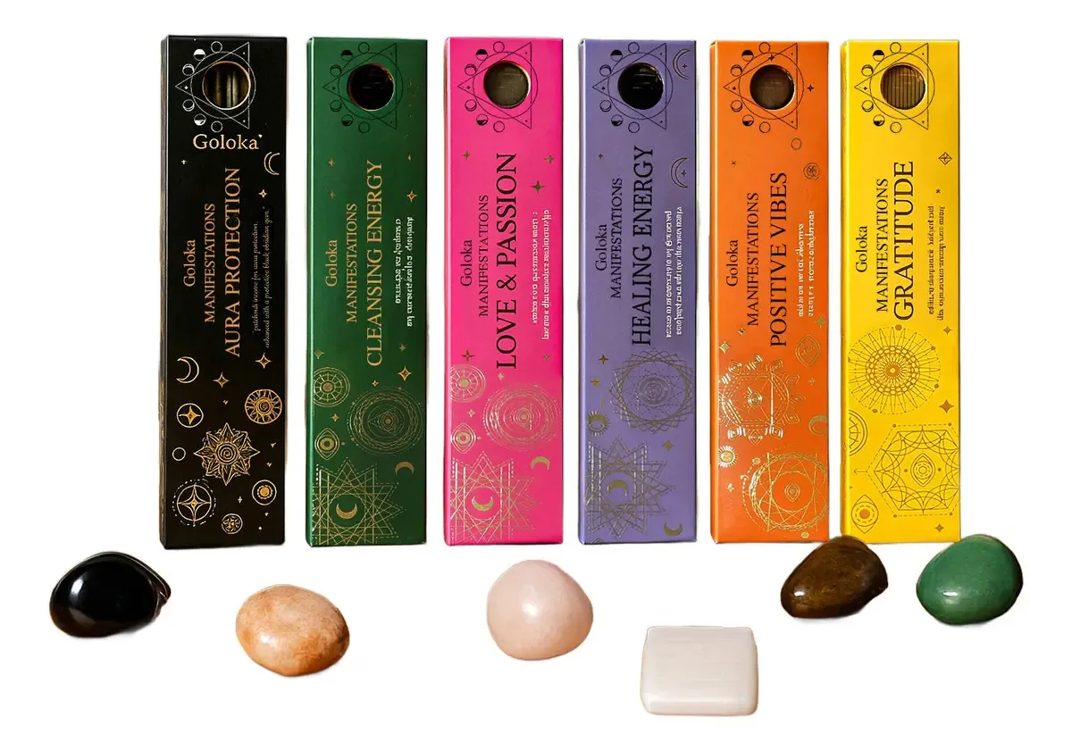 Linha de Manifestação Sahumerios Goloka + Unidade Gem X1, Fragrância e Limpeza Energética