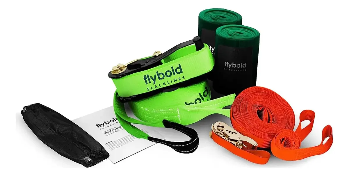 Kit de equilíbrio externo Slackline Linea Training Rope, multicolorido