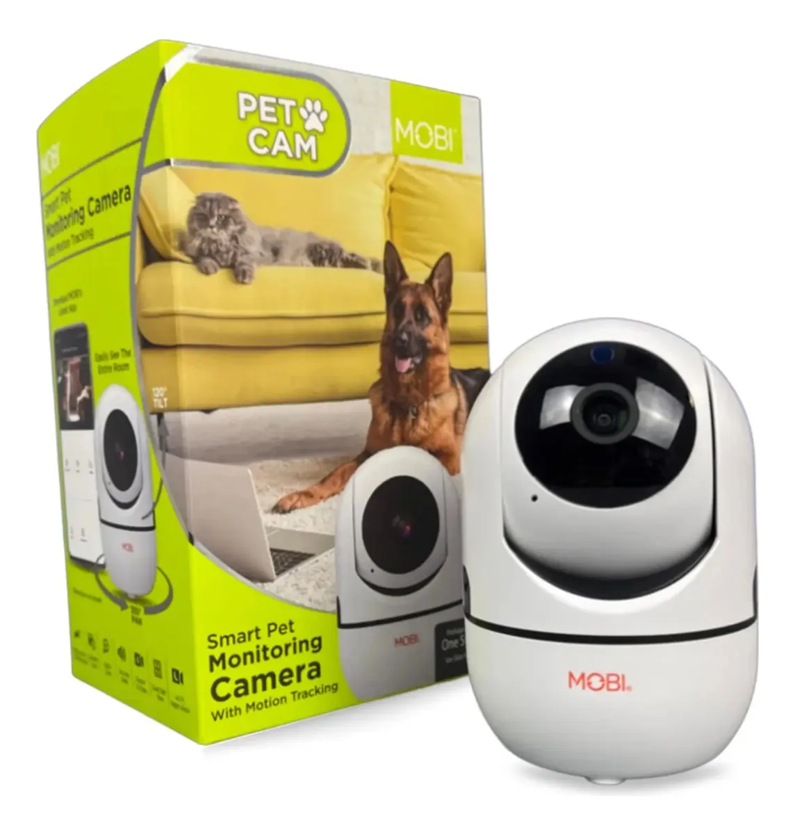 Câmera de segurança branca Mobi B0C5B1Q88R