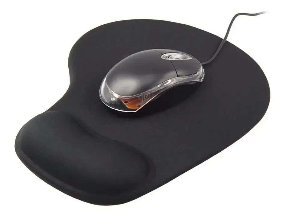 Mouse pad ergonômico Tapete de mouse preto simples