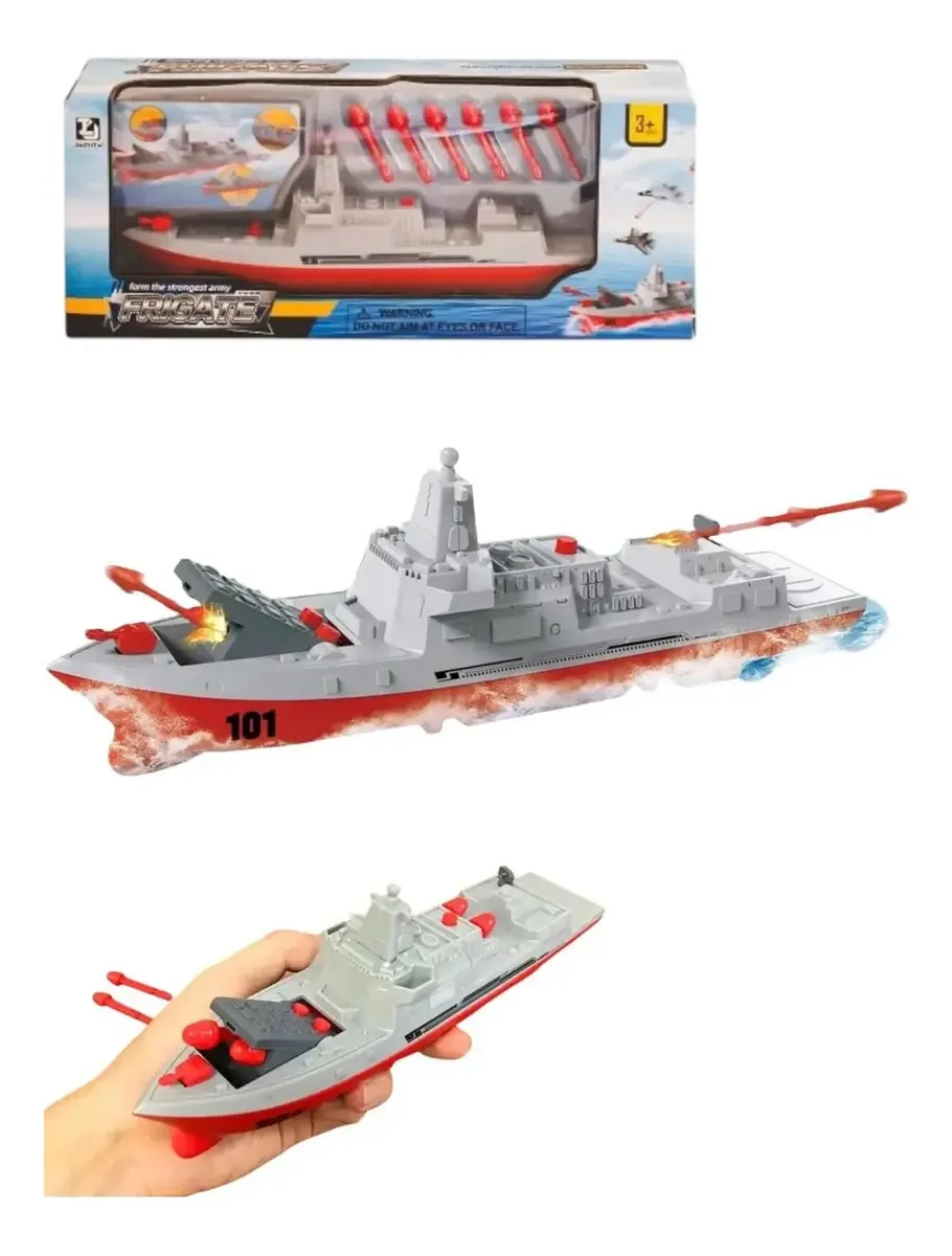 Warship Destroyer Destroyer lança mísseis cinzentos