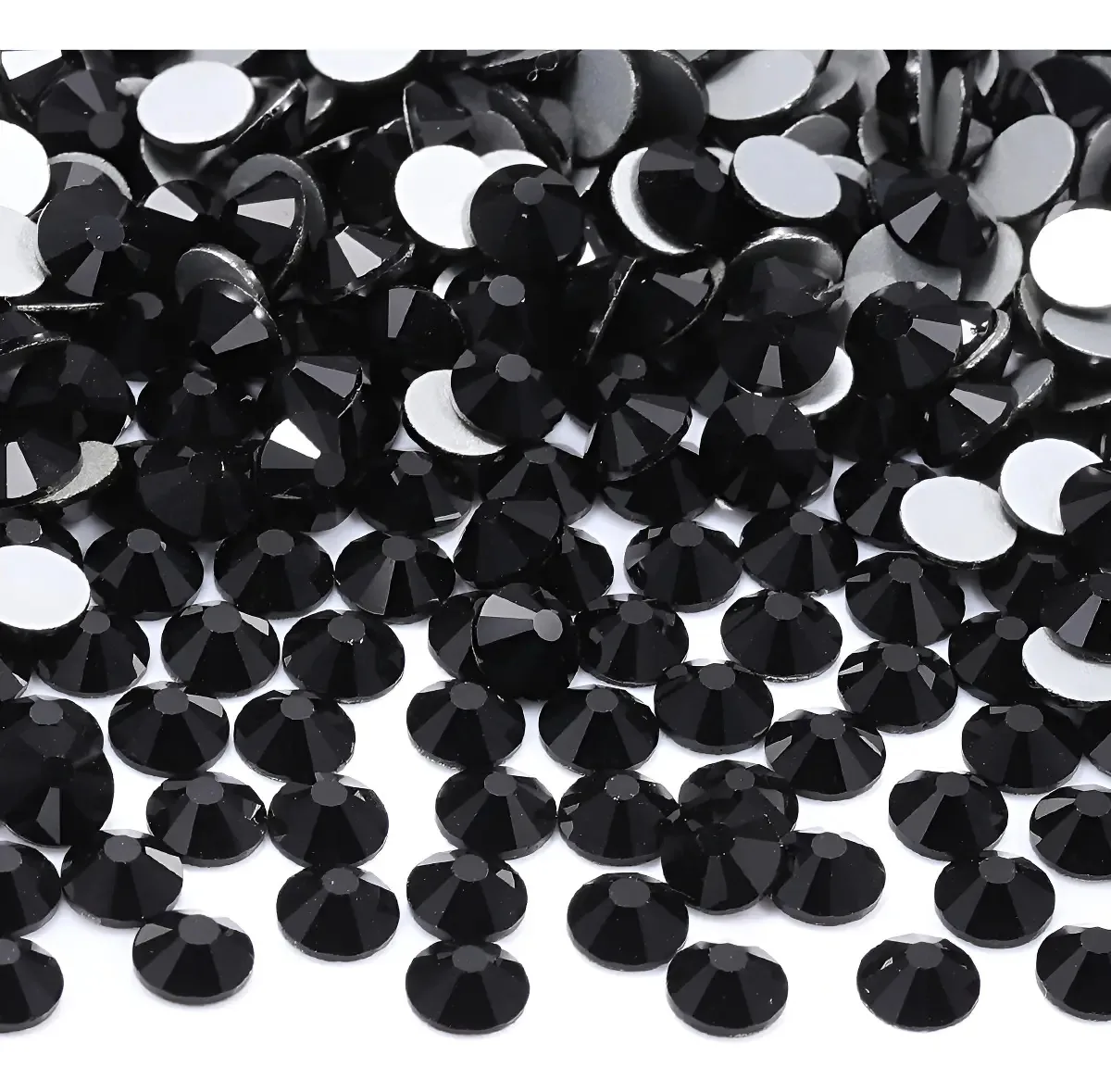 Ss12 1440 peças de cristais pretos para decoração de unhas