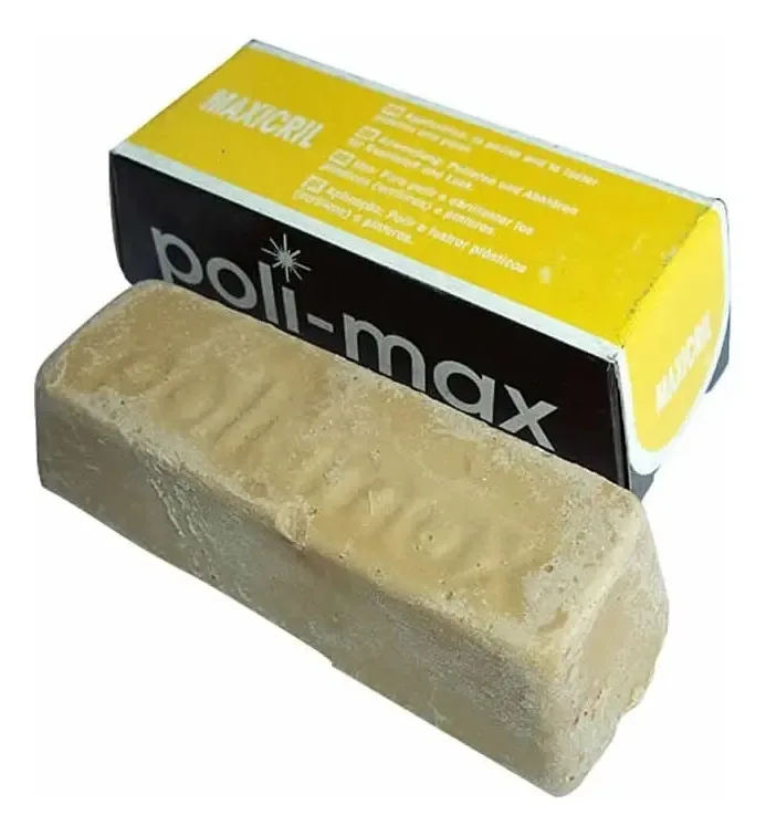 Massa Polimento Amarela Poli-max 100g Polir Acrílico Poliester ABS