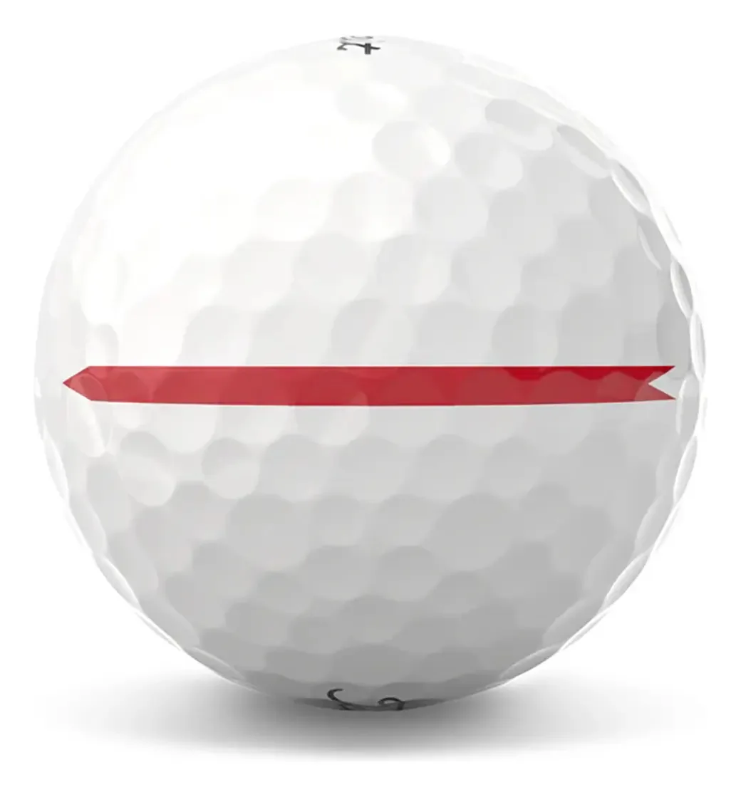 Bolas Titleist PROV1/Prov1x (tubo X3) | Alinhamento vermelho do The Golfer Shop Color Pro V1x