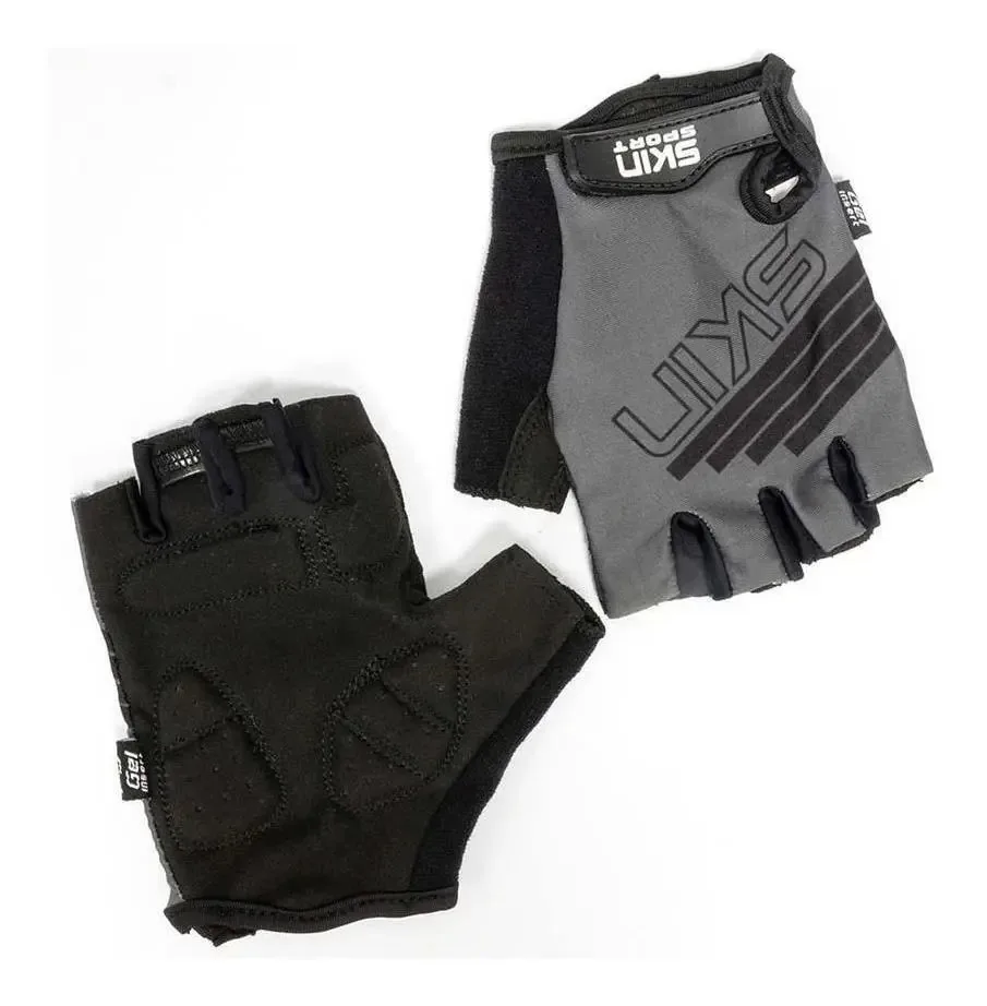 Luva Ciclismo Skin Sport Race Cor Cinza Tamanho 3g
