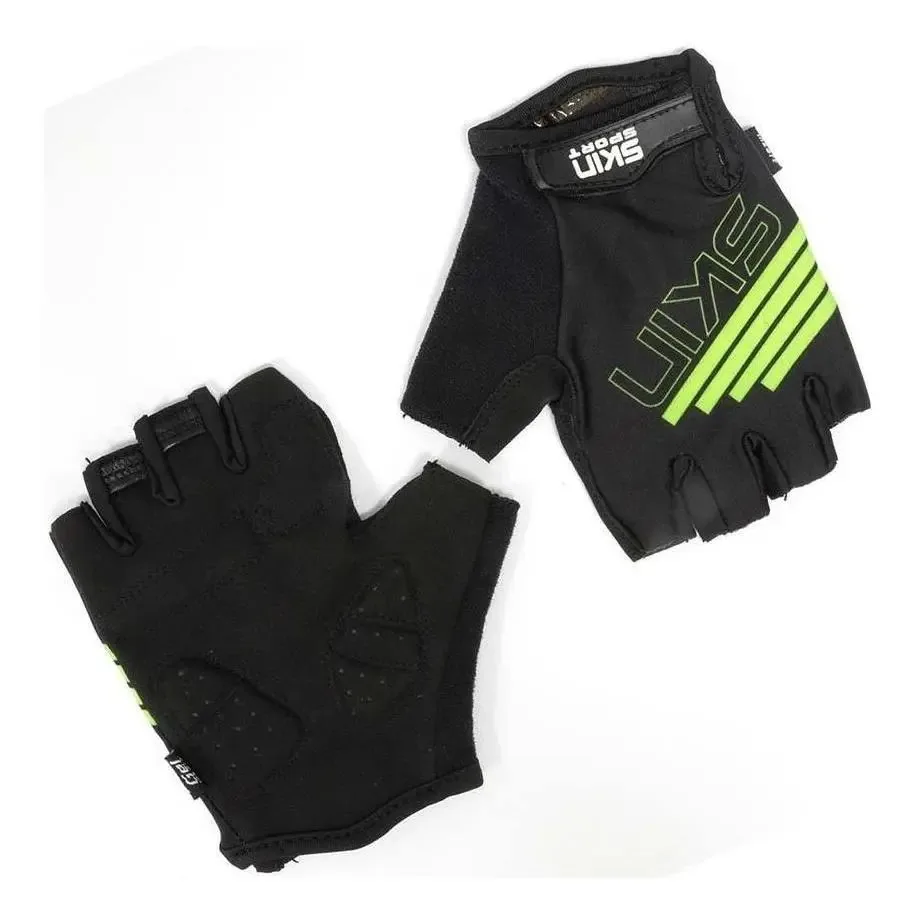 Luva Ciclismo Skin Sport Race Cor Verde Tamanho P