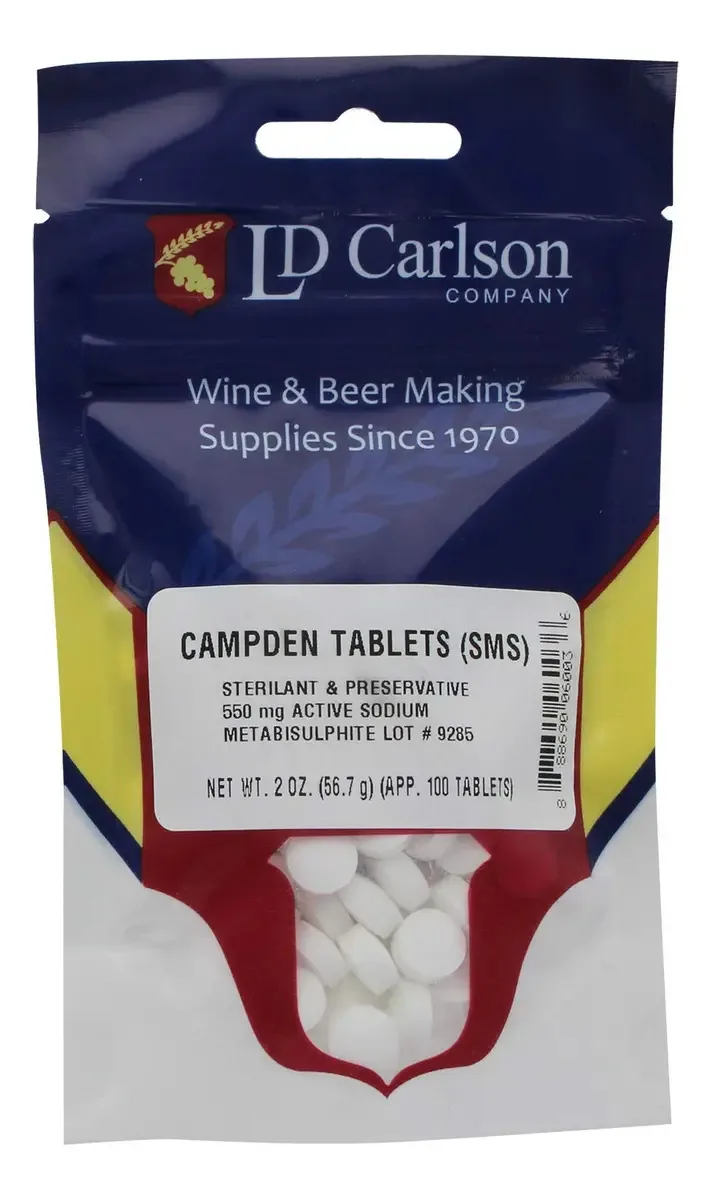 Metabissulfito de Sódio Campden Tablets Ld Carlson, 60 G 100