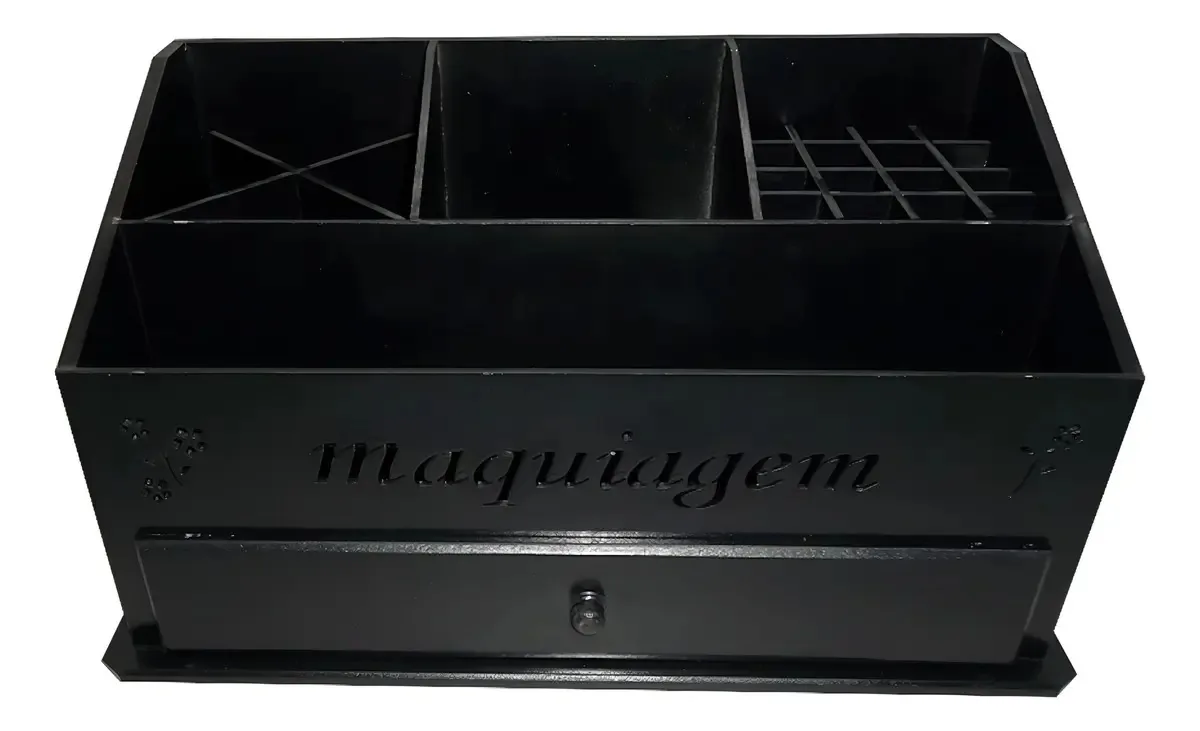 Organizador Porta Maquiagem Pintado Preto - Código 3495