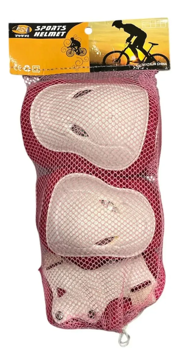 Conjunto de proteção para bicicletas Rollers Patin Skate Nena Olivos Color Pink/S