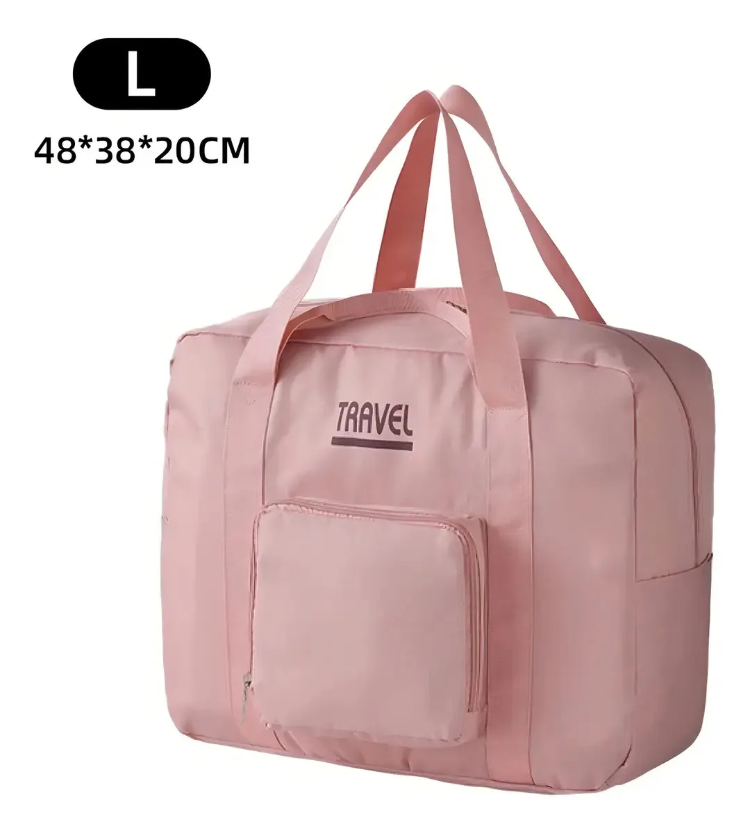 Bolsa de viagem dobrável impermeável rosa