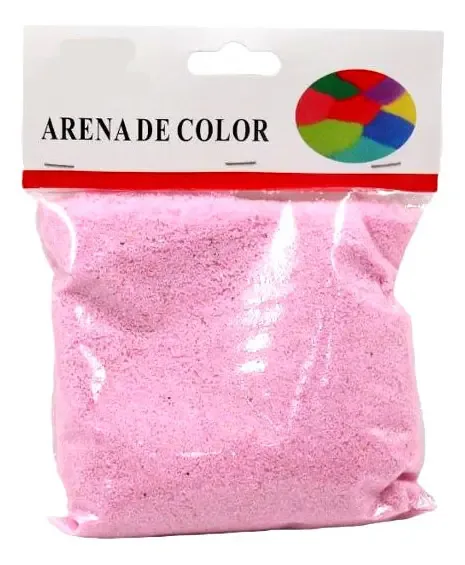 400 gr de areia colorida para artesanato rosa