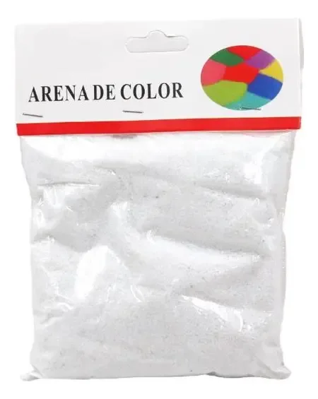 400 gr de areia branca para artesanato