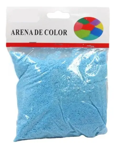 400 gr de areia azul pastel para artesanato