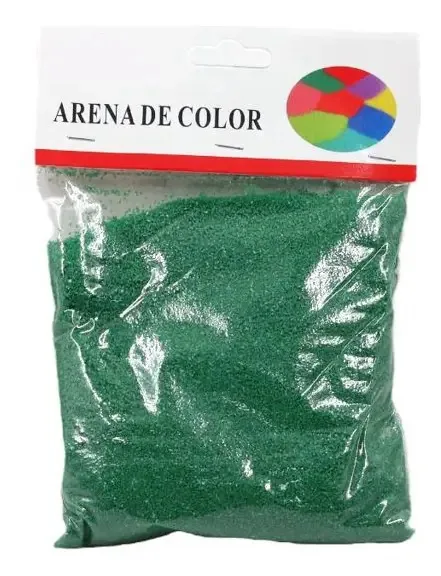 400 gr de areia colorida para artesanato verde