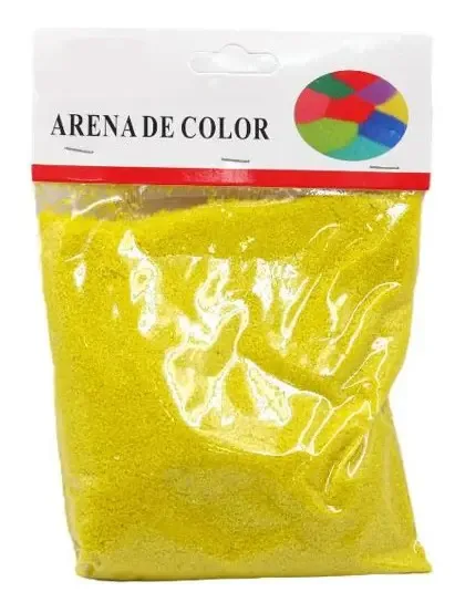 400 gr de areia colorida para artesanato - amarelo