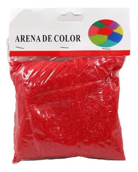 400 gr de areia colorida para artesanato vermelho