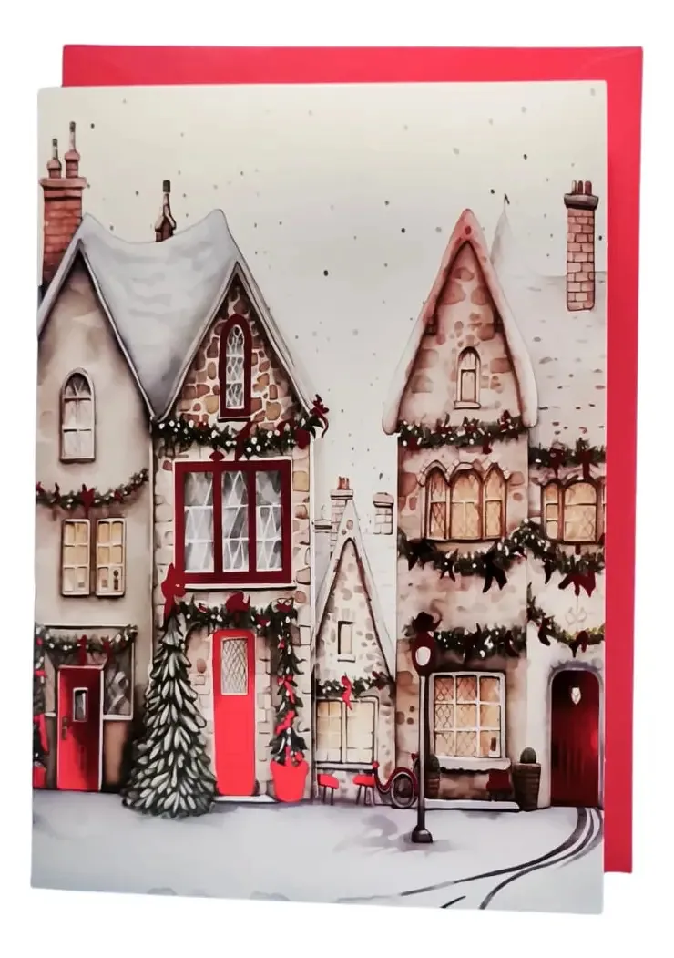 Cartão de Natal com envelope colorido 9